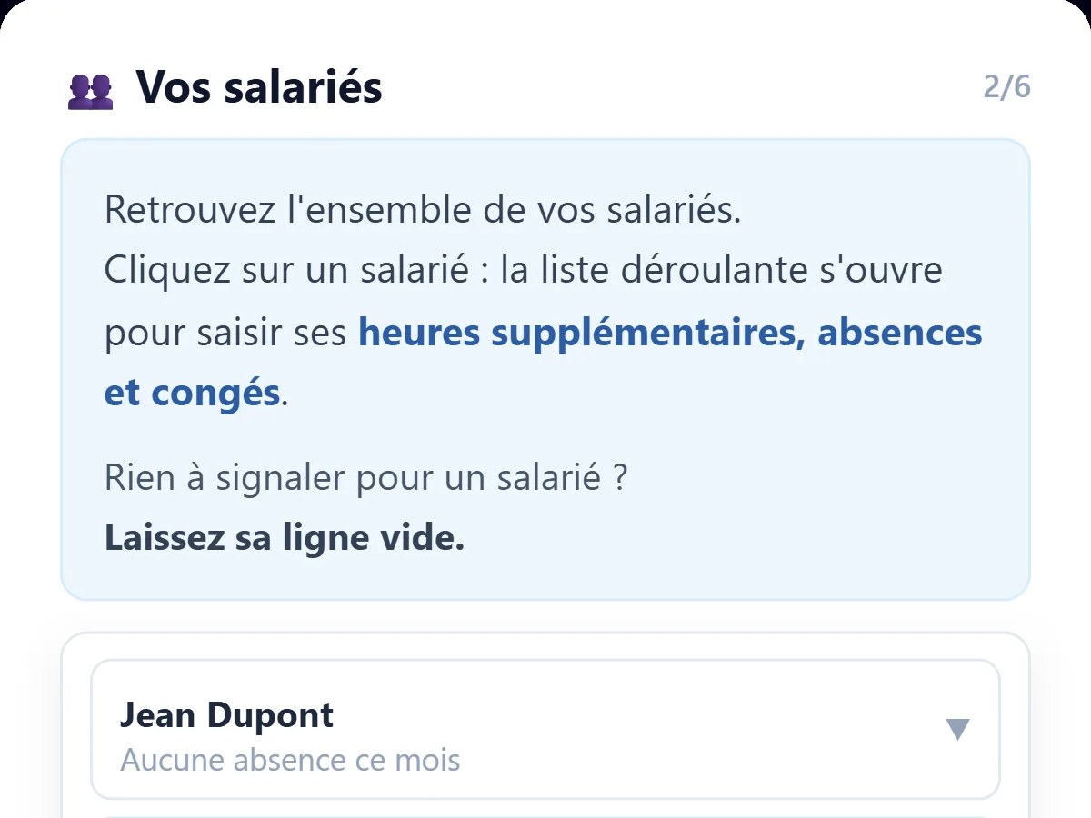 Parcours guidé de transmission côté employeur